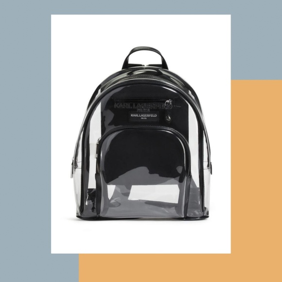karl lagerfeld clear backpack